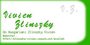 vivien zlinszky business card